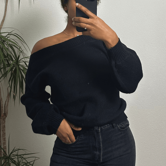 Pull Col Rond Noir