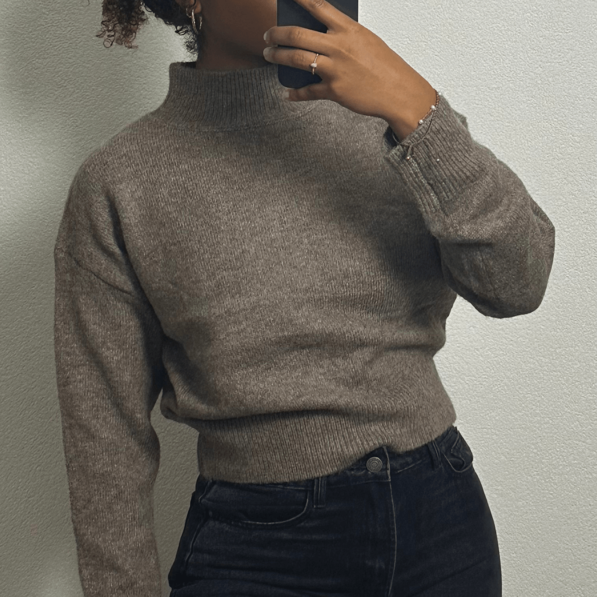 Pull En Maille Brun