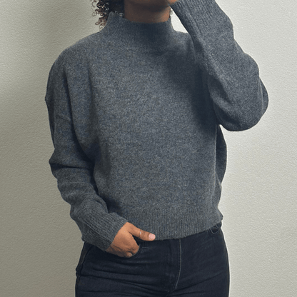 Pull En Maille Gris