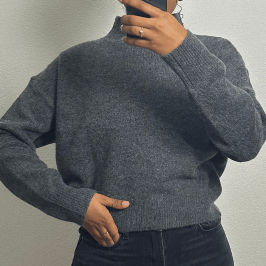 Pull En Maille Gris