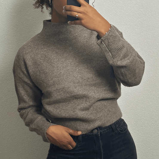 Pull En Maille Brun